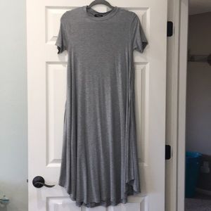 Roolee Mom t shirt swing dress gray